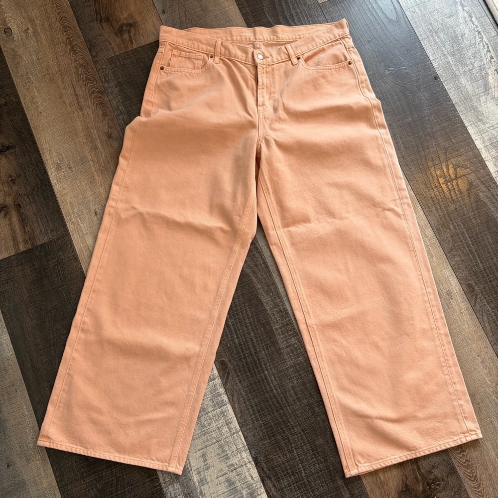 Old Navy Light Peach Baggy Wide-Leg Pants